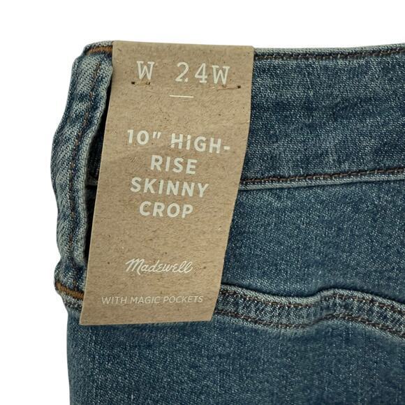 NWT Madewell Plus 10" High-Rise Skinny Crop Jeans in Bradfield Wash Size 24W - Picture 7 of 10